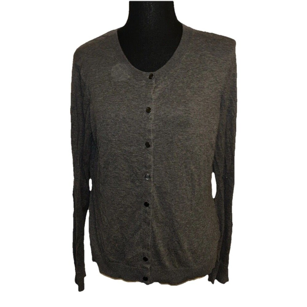 Gap Large Gray Button Up Long Sleeve Cardigan